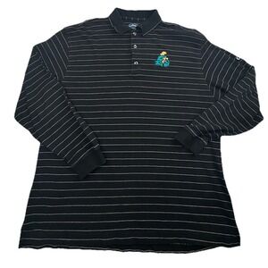 Callaway Polo Shirt Men's Large‎ Black Y2K Golf Rugby Preppy Coastal Carolina